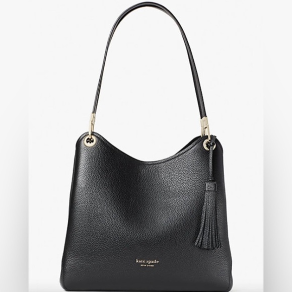 kate spade Handbags - Kate Spade Loop Black Leather Shoulder Handbag
